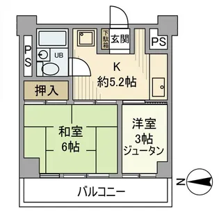 中銀南長崎マンシオン【4階】の間取り