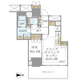 Brillia Tower 池袋 West【14階】の間取り
