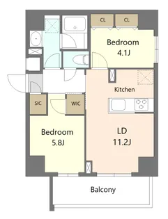 S-RESIDENCE板橋大山brim【3階】の間取り