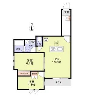 AVON HOUSE KOHINATA【1階】の間取り