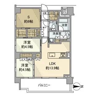 クリオ上板橋グランヒルコート【4階】の間取り