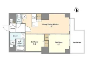 2LDKの間取り画像