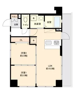ONE ROOF FLAT【5階】の間取り