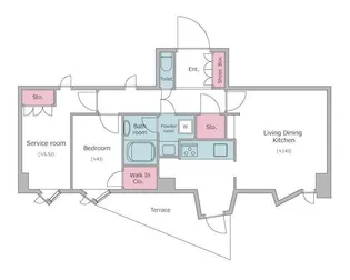 レジディア文京音羽【1階】の間取り