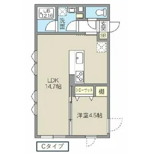 レピュア池袋本町レジデンス【2階】の間取り