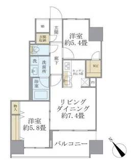 エミリブ東長崎【7階】の間取り