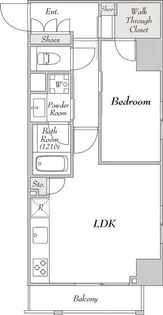 1LDKの間取り画像