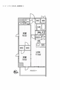 2LDKの間取り画像