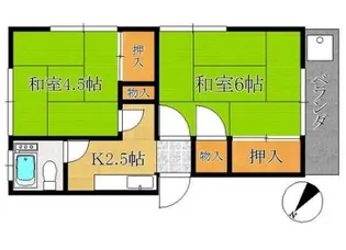 野呂田マンション【2階】の間取り