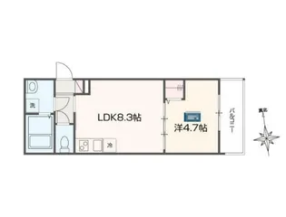 MELDIA新宿【3階】の間取り