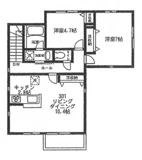 リスティガーデン白山【3階】の間取り