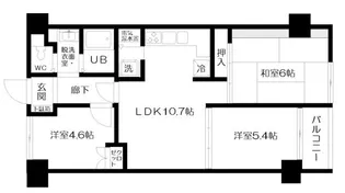 シティハウス西大久保【12階】の間取り