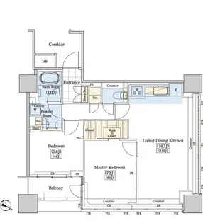 レジディアタワー上池袋(タワー棟)【13階】の間取り