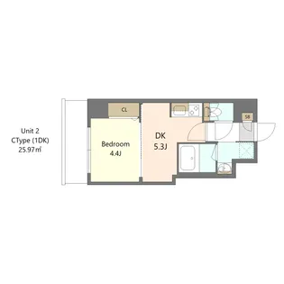 S-RESIDENCE高島平asolea【9階】の間取り