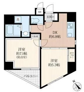 ラシクラス麹町【10階】の間取り