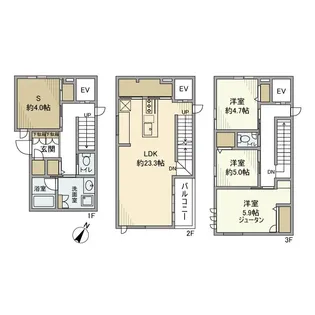 東京都豊島区南池袋4丁目【一戸建】の間取り