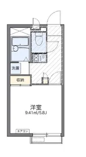 レオパレススペーシア東池袋【3階】の間取り