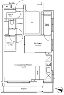 カスタリア新宿夏目坂【5階】の間取り