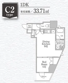 レジディア文京本郷Ⅳ【7階】の間取り