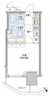 レジディア文京小石川Ⅱ【14階】の間取り