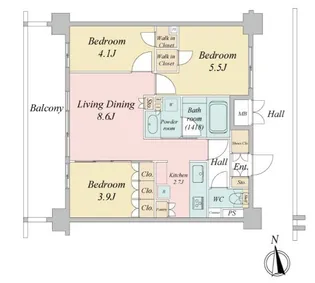 LiveCasa西台【9階】の間取り