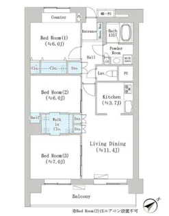 ナナアーク千石【9階】の間取り