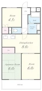 春日グリーンハイツ【2階】の間取り