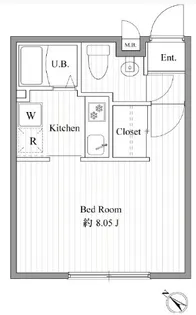 ZESTY西新宿Ⅲ【3階】の間取り