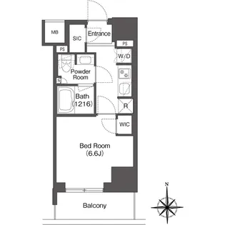 コンフォリア東新宿【6階】の間取り
