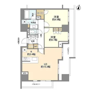 ブランズ本郷【5階】の間取り