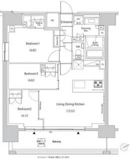 ザ・パークハビオ目白タワー【18階】の間取り