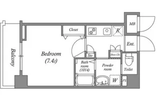 ルクレ板橋【4階】の間取り