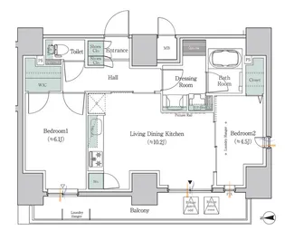 ワンルーフレジデンス板橋大山【11階】の間取り