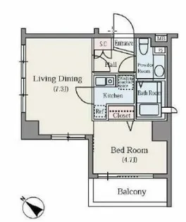東池袋デュープレックスリズ【2階】の間取り