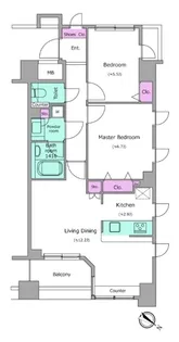 レジディアタワー上池袋(タワー棟)【4階】の間取り
