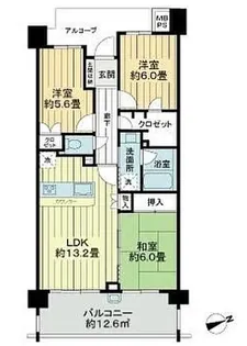 レクセルガーデンときわ台【8階】の間取り