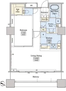 レジディアタワー上池袋(タワー棟)【11階】の間取り