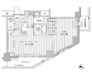 ヒューリックレジデンス茗荷谷【6階】の間取り