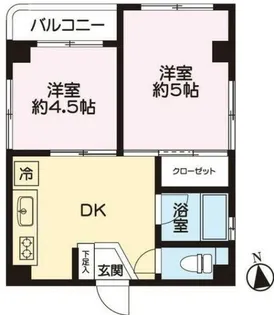 カーサ安田【5階】の間取り