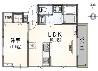 サンライズ大山Ⅱ【2階】の間取り