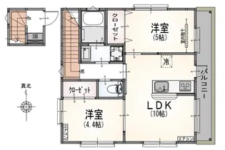 サンライズ大山Ⅱ【3階】の間取り