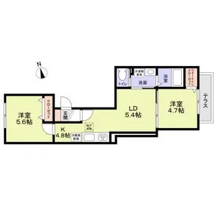 セレスティア西ヶ原【1階】の間取り