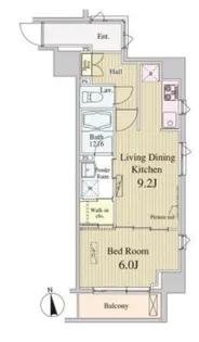 SK-ONE市ヶ谷【2階】の間取り