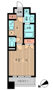 KDXレジデンス神楽坂【6階】の間取り