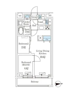 プラネソシエプラス桜台【3階】の間取り