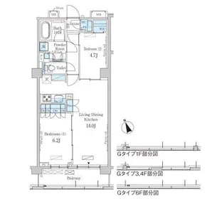 パークアクシス駒込HILLTOP【5階】の間取り