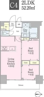 クロスレジデンス飯田橋【11階】の間取り