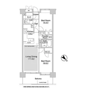 コンフォリア板橋仲宿【7階】の間取り