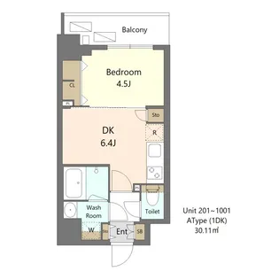 S-RESIDENCE新宿早稲田avelis【10階】の間取り