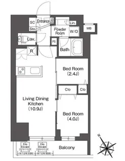 BluRock後楽園【6階】の間取り